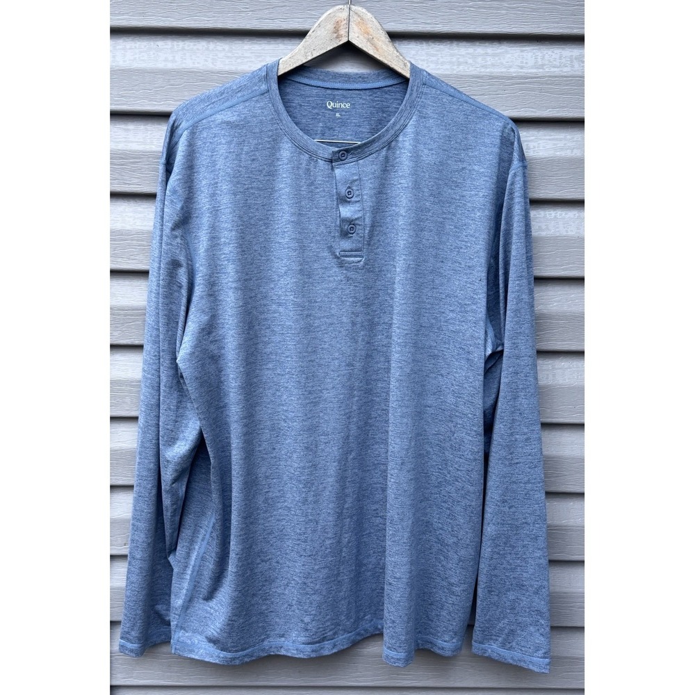 Quince Mens FlowKnit Breeze Performance Long Sleeve Henley XL